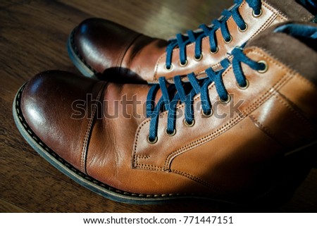 Elegant brown leather shoes