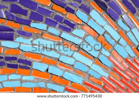 Multi-colored tile surface making the web background
