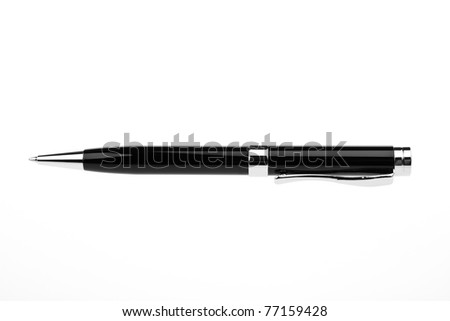 ballpoint pen on a white background Royalty-Free Stock Photo #77159428