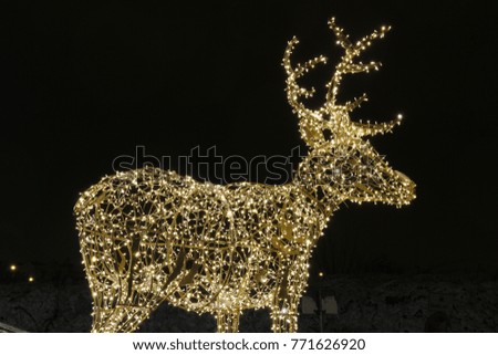 Christmas decorations Christmas lights Reindeer