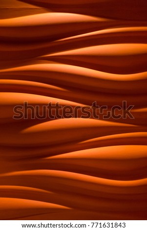 Wavy orange stucco
