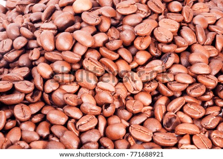 Coffee texture. Coffee beans as background wallpaper, arabica coffee bean