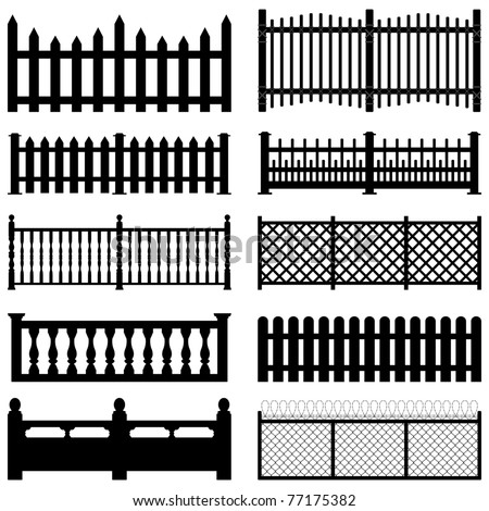 Fence Picket Wooden Wired Brick Garden Park Yard Royalty-Free Stock Photo #77175382