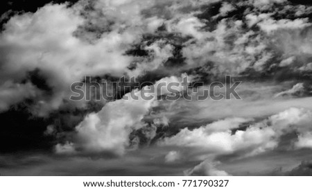 clouds in the sky black and white