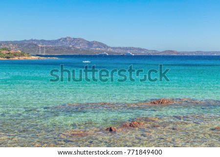 Beach in Costa Smeralda, Sardinia, Italy.