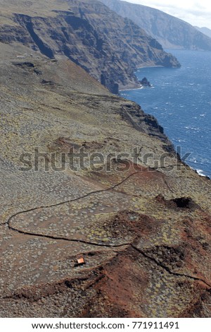 Aerial photograph of the coast of the island of El Hierro, Canary Islands