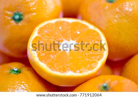 fresh and delicious tangerine isolated on white background