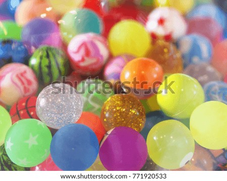 Colorful balls in a dozen . 