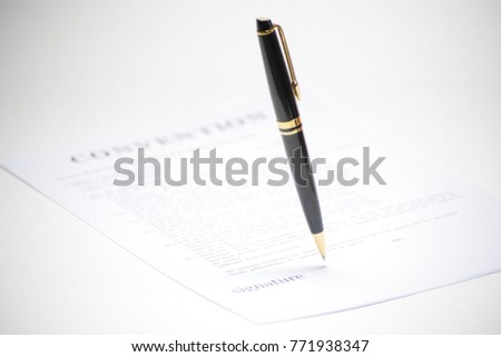 Business signing a contract
