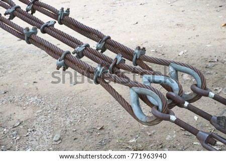 Three steel sling