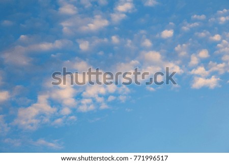 Blue sky with beautiful clouds.