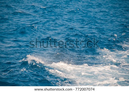 Ocean wave water background, Abstract blue sea water.