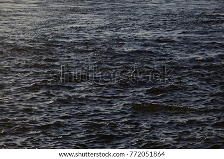 Gray water waves.