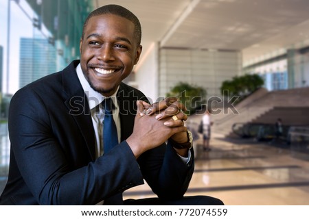 Eager excited enthusiastic business man at job interview new hire for company executive Royalty-Free Stock Photo #772074559