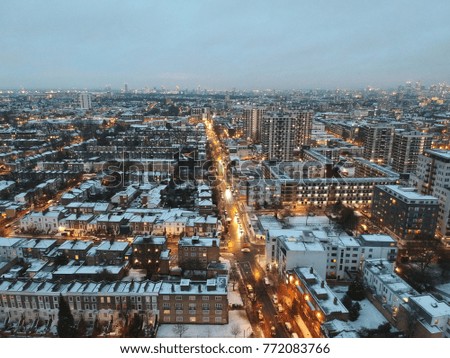 London Islington With Snow