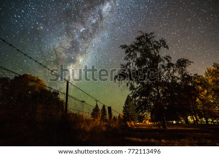 Milky Way on a Highway close to Twizel (New Zealand).