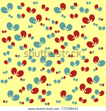Halloween vector pattern with colored elements