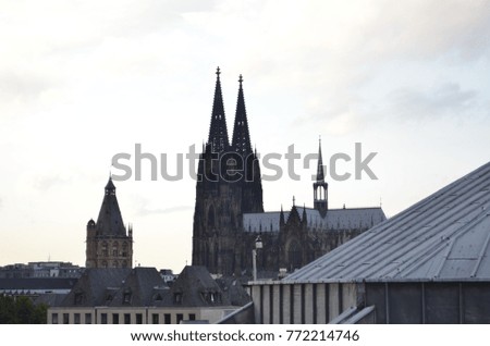 Cologne cathedral in the evening