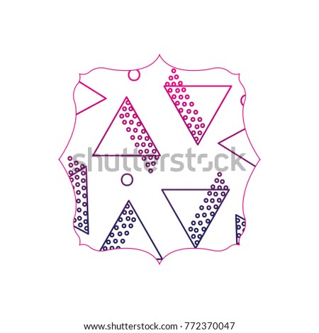 color line square with geometric style figures background
