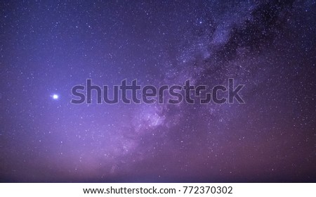 The Milky Way and the stars in the sky are very beautiful. In the Galaxy there is a star full of sky.