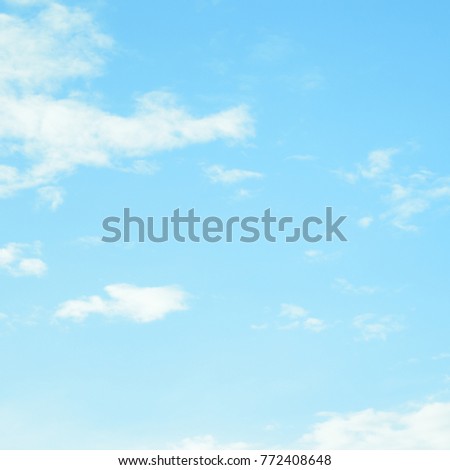 Soft blue sky background blur light