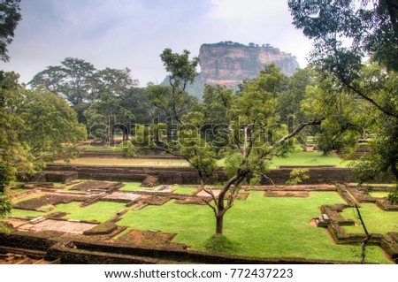 The famous Lion's rock with used to host the ancient city and gardens of Sirigiya is now one of the most visited tourist spots of Sri Lanka