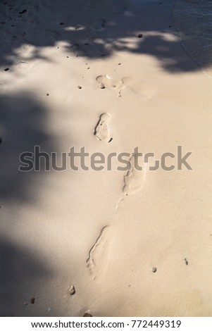 Footprint on sand