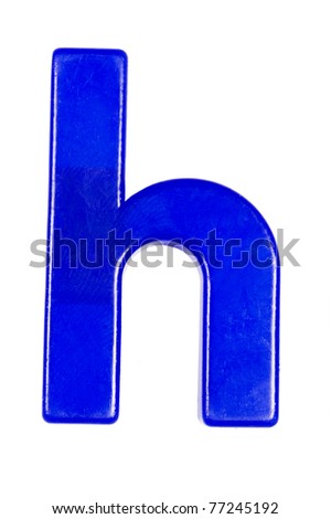 Plastic English letters isolated on white