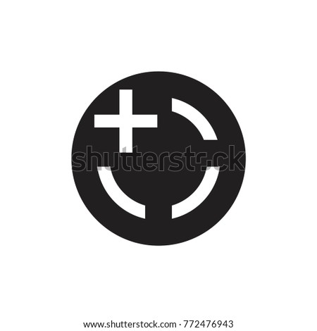 plus and circle negative logo vector