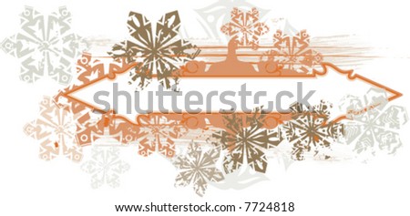 Exquisite winter background series with snowflakes and ornamental details, vector illustration.