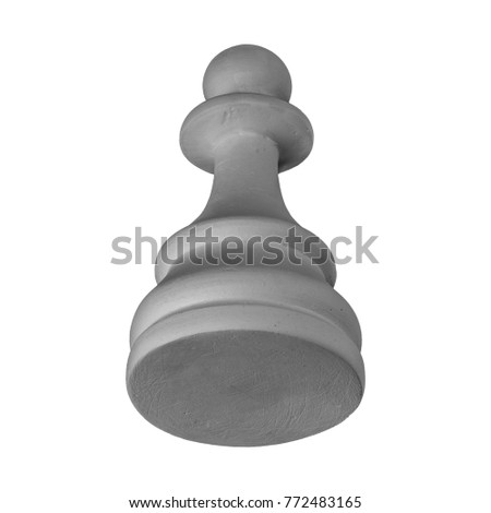 chess piece plaster on a white background