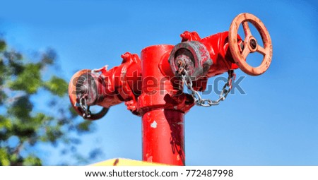 in  australia  an old blur hydrant and the empty sky concept of safety