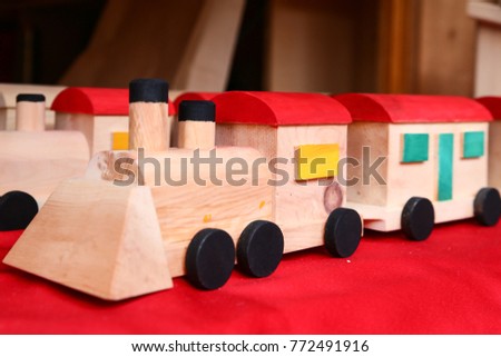 wooden colored little train
