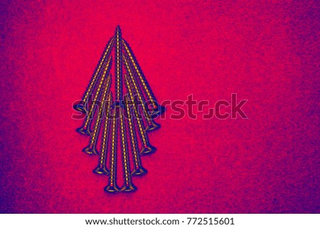 picture of a Christmas tree made of screws