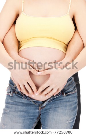 picture of pregnant couple waiting for baby