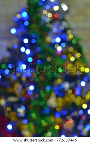 Light bokeh from Christmas tree 
