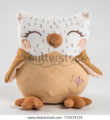 Soft toy owl for children. A gift. A souvenir.