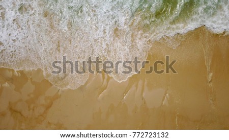 Wave in ocean and the beach