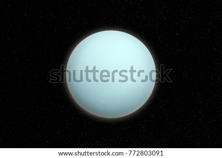 Uranus planet in outer space. Elements of this image furnished by NASA