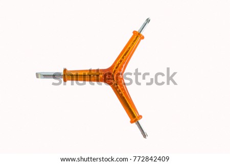 Phillips screwdriver,screwdriver on white  background