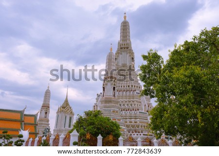 Wat Arun is a tourist attraction of Thailand. It is located in Bangkok, the capital of Thailand. Which is very beautiful.