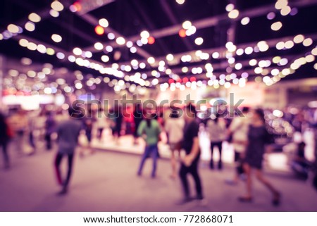 abstract blurred event with people for background