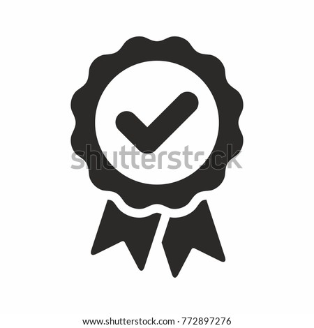 Approval check vector icon Royalty-Free Stock Photo #772897276