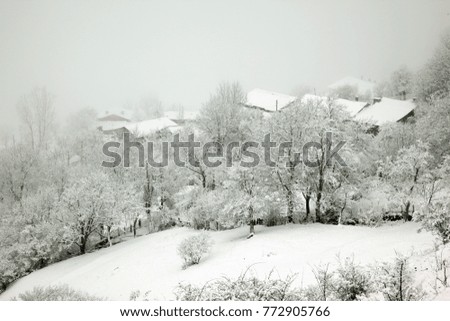 
very beautiful winter scenery artvin savsat