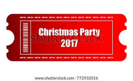 special Christmas party ticket, vector design