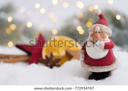Christmas background with Santa Clause figure