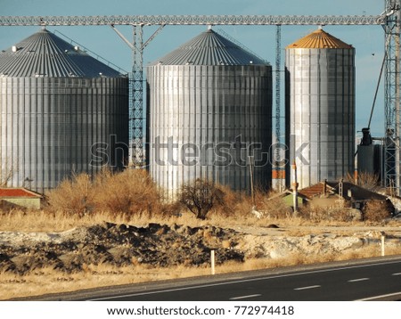 Large wheat silo