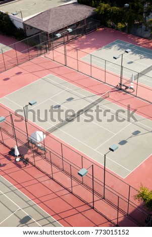 tennis courts top view