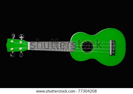 ukulele  isolated on black