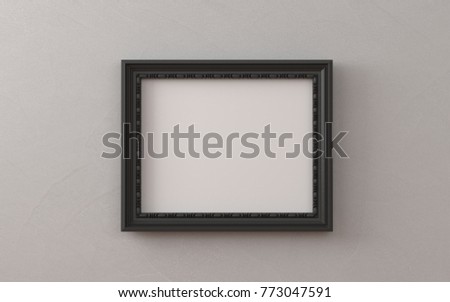 Blank  picture frame templates set on white background